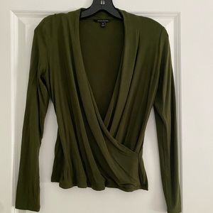 Banana Republic olive green long sleeve top